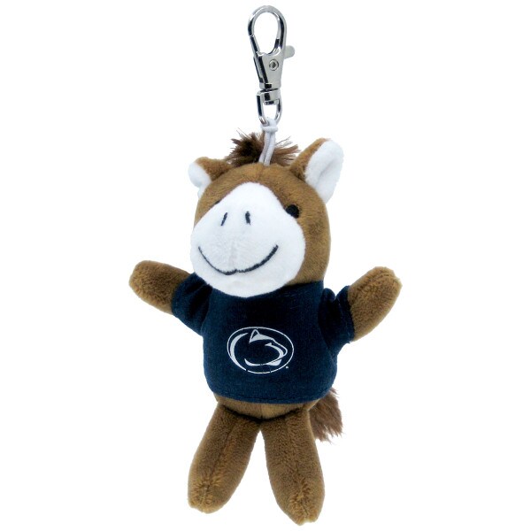 keychain, plush stuffed horse wearing Penn State Athletic Logo shirt